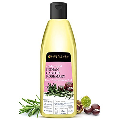 SOULFLOWER ROSEMARY CASTOR HAIR OIL FOR HAIR GROWTH, HAIRFALL CONTROL