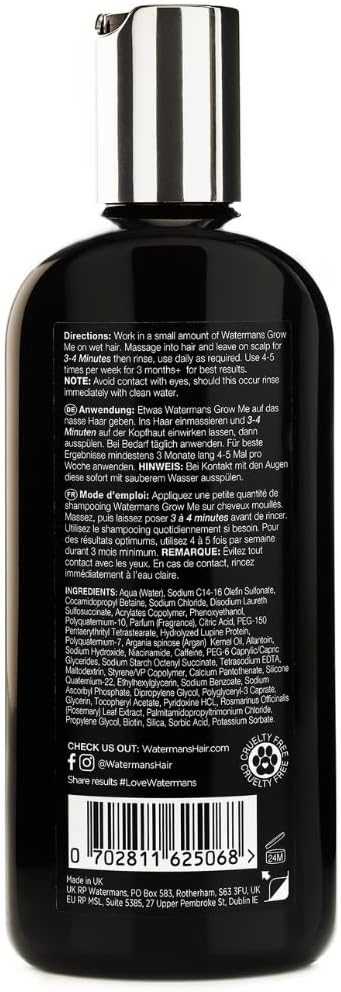 Watermans Grow Me Hair Care Shampoo For Unisex, 250 Ml