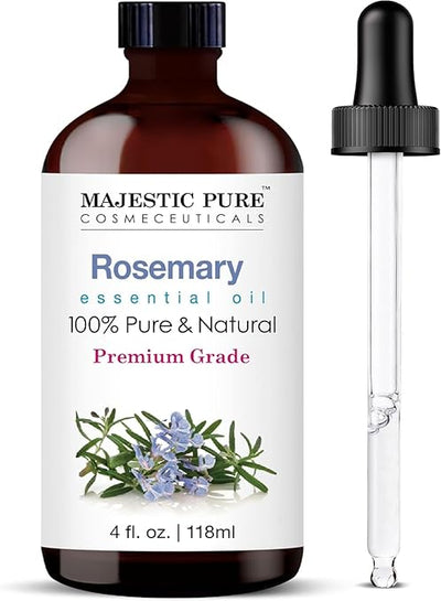 MAJESTIC PURE ROSEMARY OIL FOR HAIR GROWTH - Large 118ml | 100% Pure and Natural Rosemary Oil