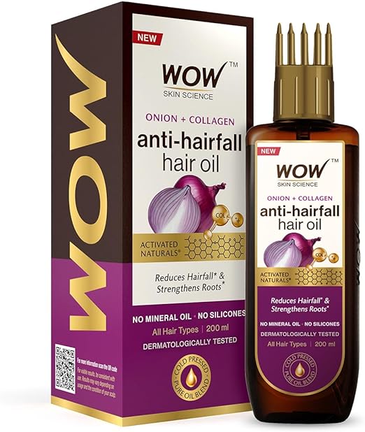 WOW Skin Science Onion Hair Oil for Hair Growth and Hair Fall Control -  200 ml