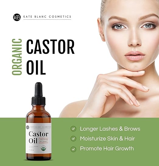 Castor Oil (2oz) USDA Certified Organic, 100% Pure,