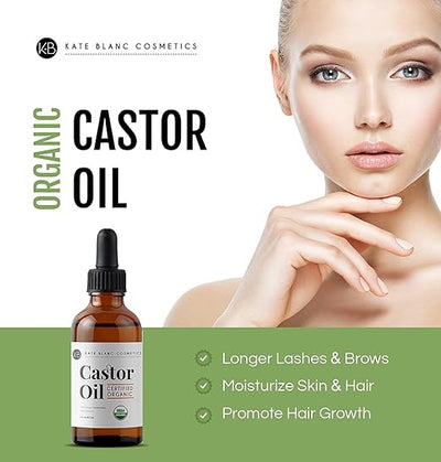 Castor Oil (2oz) USDA Certified Organic, 100% Pure,