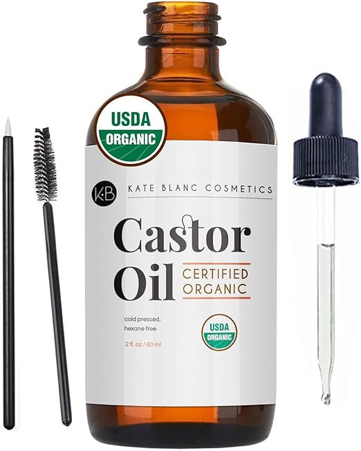 Castor Oil (2oz) USDA Certified Organic, 100% Pure,