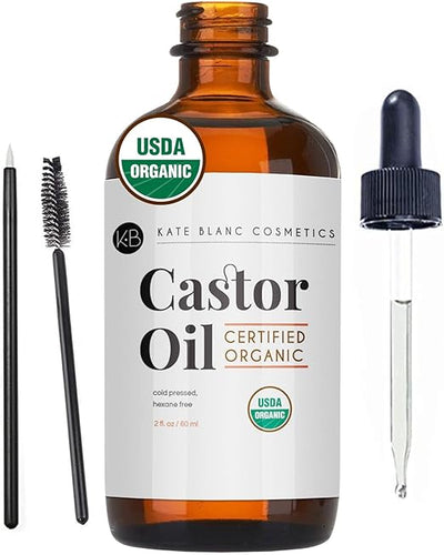 Castor Oil (2oz) USDA Certified Organic, 100% Pure,