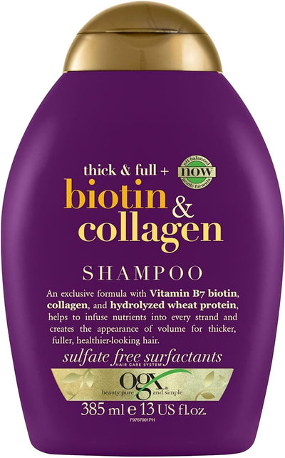 OGX, Shampoo, Thick and Full+ Biotin and Collagen, 385ml