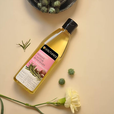 SOULFLOWER ROSEMARY CASTOR HAIR OIL FOR HAIR GROWTH, HAIRFALL CONTROL