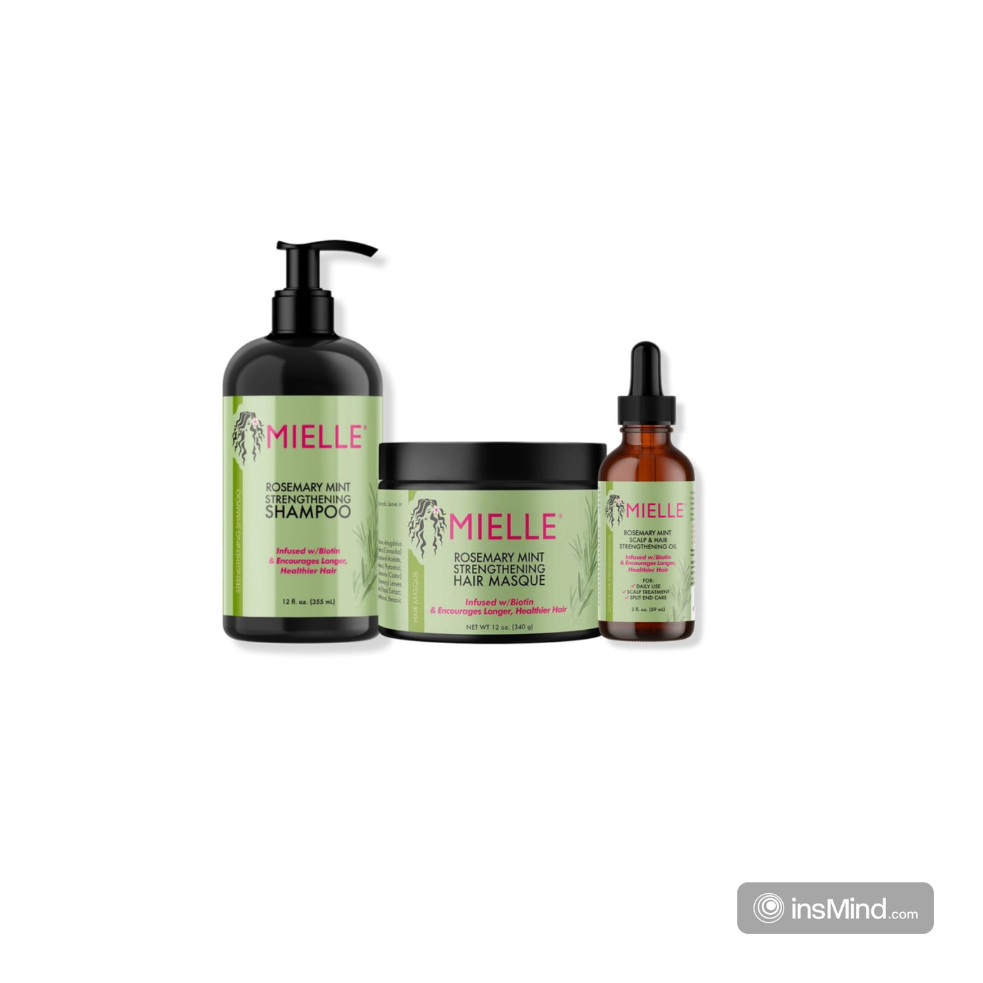 MIELLE - ROSEMARY MINT OIL+SHAMPOO+MASK 3 in 1 (OFFER)